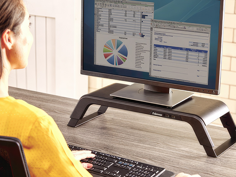 Elevador para monitor con 4 puertos USB Hana™