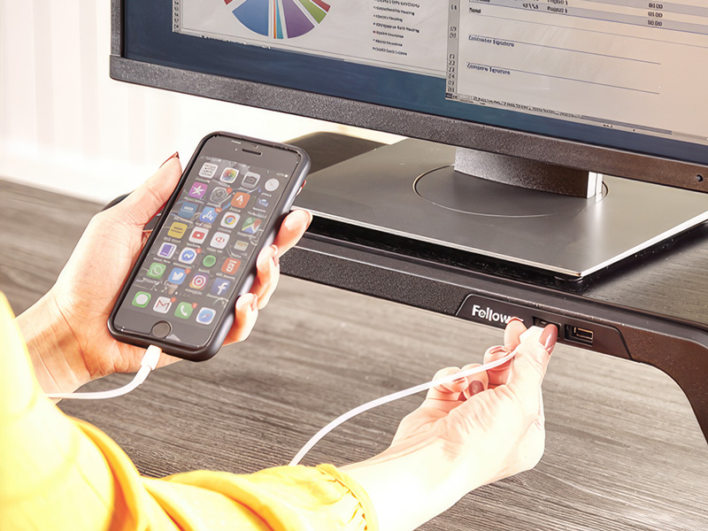 Elevador para monitor con 4 puertos USB Hana™